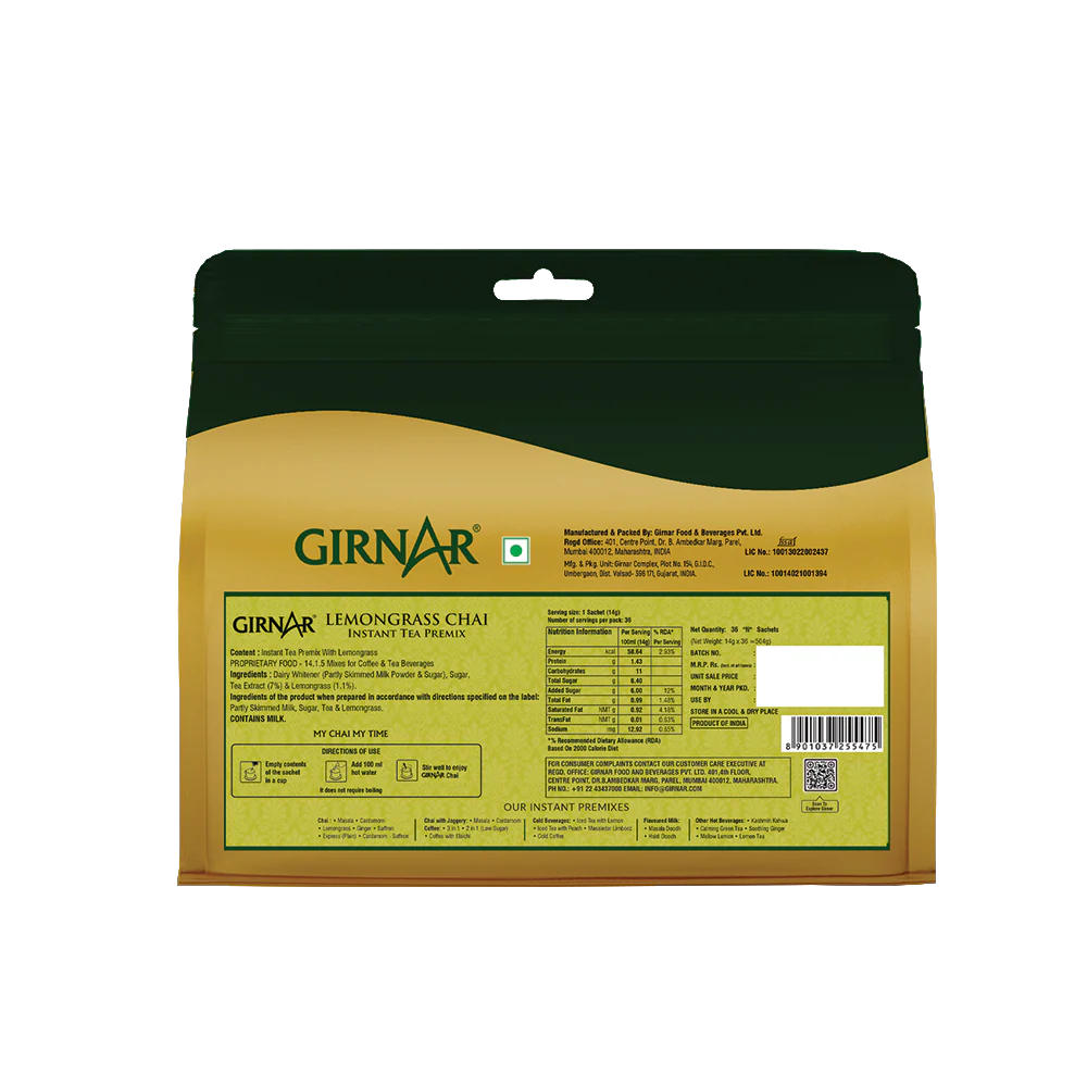 Girnar Instant Tea Premix With Lemongrass - Image 9